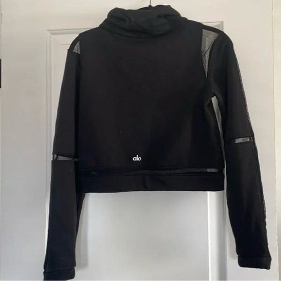 Alo Yoga cotton and mesh turtleneck sweatshirt L - Picture 2 of 6